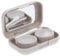 SHERCHPRY 1set Contacts Lens Case Mirror Portable Storage Kit for Travel Compact and Holder Grey Dual Compartment Design for Daily Use