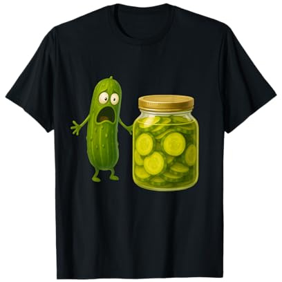 Funny Screaming Cucumber Jar Cucumber Joke Meme Humor T-Shirt