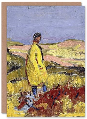 Artery8 Charles Demuth Art Card Man Standing On Dunes Landscape