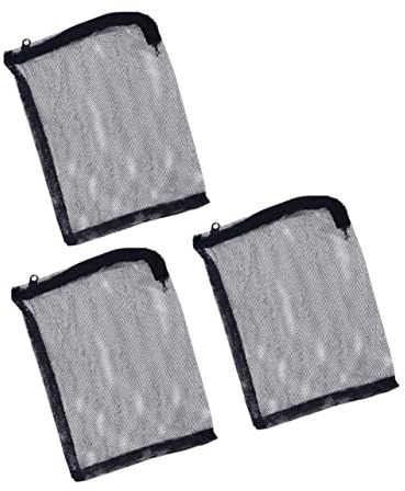 GALPADA Nylon Filtermedienbeutel Schwarz 15x20cm mit Kordelzug 12 Stück Filtersäcke zur Verhinderung von Filterverschmutzung für Aquarium und Gartenteich