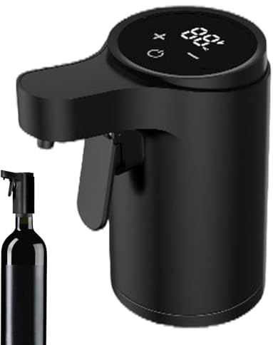 Ahuuen Wein Belüfter Und Ausgießer - Intelligenter Dekanter Wiederaufladbar,Digitaler Spender Für Alkoholflaschen Und Weinzubehör - Für Likör Whiskey Cocktail Wodka Hausbar Büro Reisen Camping Party
