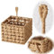 LS-LebenStil Vintage Besteck-Korb Cutlery 21x17cm Rattan-Look Organizer Besteckkasten