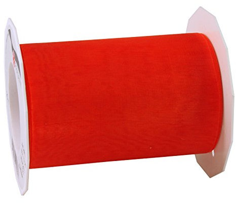 Präsent C.E. Pattberg Sheer Organzaband rot, 25 m Geschenkband zum Einpacken von Geschenken, 112 mm Breite, Zubehör zum Dekorieren & Basteln, Dekoband