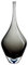 Blumenvase, Stengelvase, Glas Vase Calla, grau, 37,5 cm, moderner Style (Art Glass Powered by Cristalica)