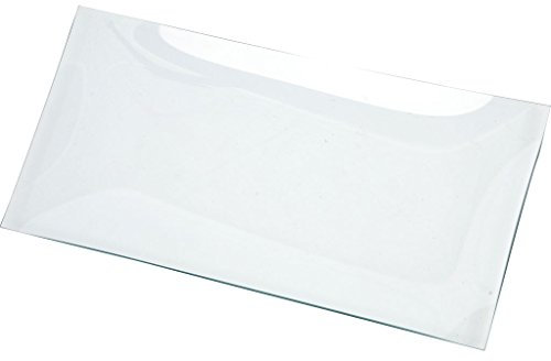 Plato de cristal, tamaño 33,5 x 17 cm, rectangular, 8 unidades