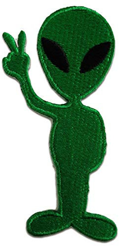Catch the Patch Alien - (Größe: 4,5 x 8,5 cm) Aufnäher, Bügelbilder, Aufbügler, Applikationen, Patches, Sticker zum Aufbügeln oder Aufnähen – für Kleidung, Taschen, Jacken