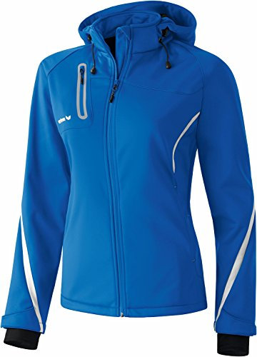 Erima Damen Softshelljacke Function, New Royal/Weiß, 34 EU
