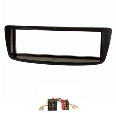 tomzz Audio 2408-017 Radioblende Set kompatibel mit Citroen C1 Peugeot 107 schwarz mit Radioadapter ISO