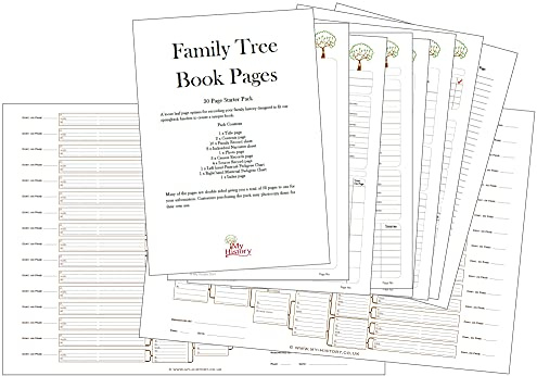 Family Tree Book Page Starter Pack (White)