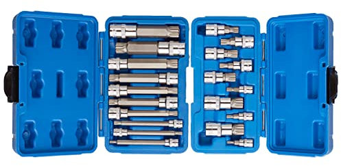 J&R Quality Tools Lot de 20 douilles XZN 12 pans à cannelures carrées