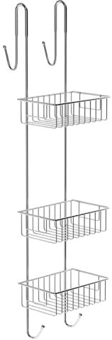 Bamodi Estantería de baño colgada Estantería de baño Ducha con Percha - Cómodo Organizador de Ducha Antideslizante (83 x 18,5 x 20 cm)