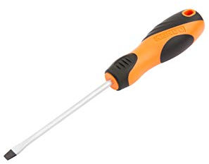 KENDO Cacciavite (SL) – fessura 5 x 100 mm – Larghezza pala: 5.0 mm – Lunghezza lama: 100 mm – Con impugnatura ergonomica Soft Touch – Cacciavite a fessura