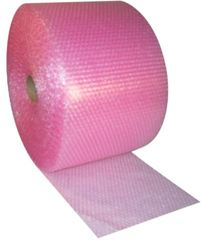 Diamond Packaging Luftpolsterfolie, antistatisch, 500 mm x 100 m, Pink Ideal für körperlichen Schutz während des Transports durch Elektrostatische