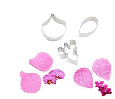 Ausstechform-Set Orchidee (Phalaenopsis), Blume, Blütenblatt, Formen für Fondant, Schokolade, Modellieren, Backen, Veiner 02