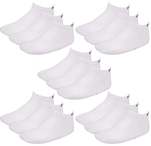 Kappa 15 Paar Sneaker Socken Gr. 35-46 Unisex Kurzsocke, Farbe:White, Socken & Strümpfe:43-46