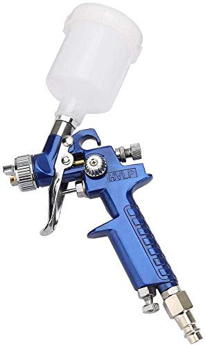 FTVOGUE Pistolet à Peinture Alimentation par gravité Air HVLP Type Pulvérisateur de Peinture Pneumatique Aérographe Peinture Kit avec 125ml Tasse(1.0mm口径)