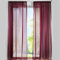 SIMPVALE 2er Set Vorhang durchsichtig Einfarbig Voile-Vorhänge mit Schienenhaken für Gardinen Schlafzimmer Wohnzimmer Balkon, Weinrot, 140X260 cm