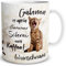 TRIOSK Tasse Katze lustig Kaffee Spruch mit Namen personalisiert Katzen Gähnen Coffee Geschenk für Katzenliebhaber Arbeit Büro Frauen Freundin, Keramik 300ml