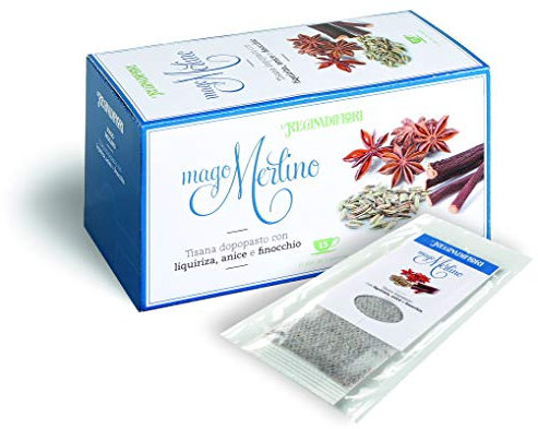 Regina di Fiori - Mago Merlino. Tisana con Liquirizia. Anice e Finocchio. 4 Box da 15 Filtri da 3g (60 Filtri Totali)