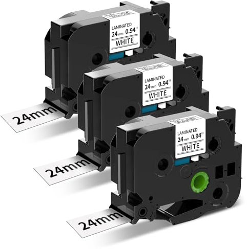MarkField Kompatibel Schriftband Ersatz für Brother P-Touch Bänder TZ TZe-251 24mm Laminated Etikettenband für PT-P700 D450 D600 P750W P900W P910BT P900 P950NW 2430 Schwarz auf Weiß, 3 Pack