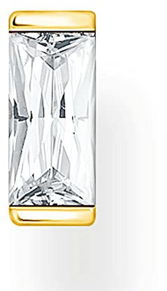 Thomas Sabo Einzel Ohrstecker weißer Stein vergoldetes Silber H2185-414-14