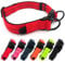 Beshine Adjustable Dog Collar, Reflective Nylon Neoprene with Separate ID Ring and Double D Ring, Durable and Comfortable Puppy Collar for Medium/Large Dogs(L, Red)