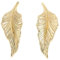 Mgoodoo Leaf Handles Knob Zinc Alloy for Cabinet,Kitchen,Door,Drawers,Bookcases,4.13in (2pairs, Gold)