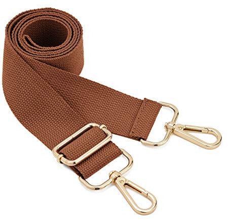 Breiter Umhängetaschen-Riemen, Verstellbarer Ersatz-Taschen-Riemen Canvas Handtaschen-Riemen Umhängetaschen-Riemen Messenger Bag Wechselbarer Riemen für Crossbody Handtasche (Braun)