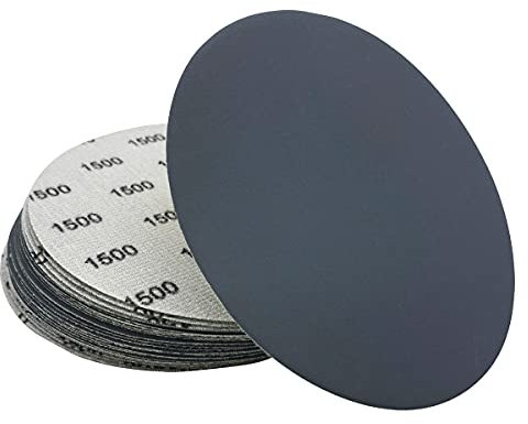 Nass Trocken Exzenter Schleifpapier Set 150mm,25 Stück Runde Nasse Trockene 1500 Körnung Wasser Schleifscheiben für Holz, Metall & Auto