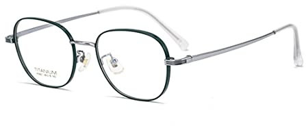 Titan Metall Frame Brille Retro Brille Rund Brillenfassung Damen ohne stärke Damen