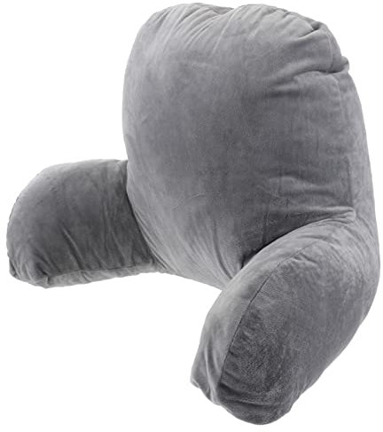 SEWACC Reading Pillow, Back Pillow Bed Backrest Backrest with Arms Back Support Lumbar Cushion Throw Bed Rest