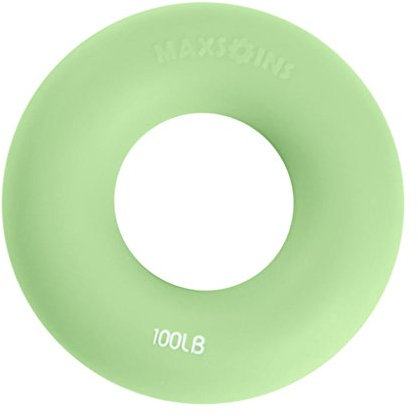 LOVIVER Silikon Handverstärker Greifring Unterarm Fingertrainer, Grün 100LB