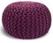 casamia Pouf Ø 55 o. 45 cm Strickhocker Sitzpouf Bodenkissen für Innen Indoor Größe ø 55 cm, Farbe violett
