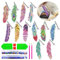 Lymshine Diamond Painting Lesezeichen Set Feder - 12 Stück 5D DIY Diamant Malerei Lesezeichen Diamant Painting Bookmark Kinder Erwachsene Mit Kristall Anhänger Für Mädchen Seiten Markierungen…