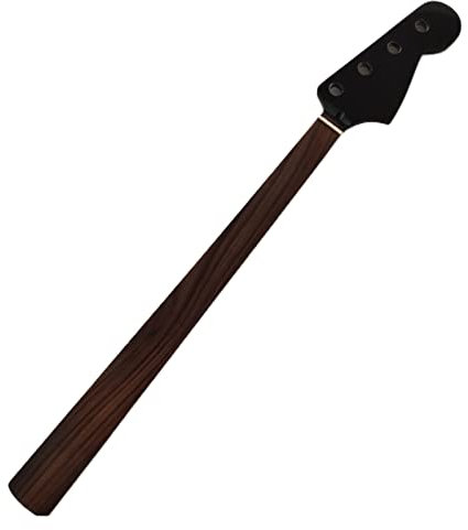 CAZARU Fretless Ahorn 20 Bünde Bassgitarre Halsteil 4 Saiten Palisander Griffbrett schwarz glänzend