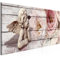 murando - Akustikbild Engel Bilder Akustikschaum Hochleistungsschallabsorber Schallschutz Leinwand 1 tlg Wandbild Raumakustik Schalldämmung Holz Optik Blumen h-C-0060-b-a