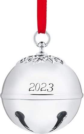 Klikel Weihnachtsglocke Ornament 2023 – Schlittenglocke Weihnachtsdekoration 2023 – Weihnachten Heilige Kugel 2023 Ornament – Glocke Ornament für Weihnachtsbaum – Schlittenglocke graviert 2023–9.