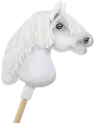 Super Hobby Horse Kleines Pferd auf Stock Premium - Weiß A4