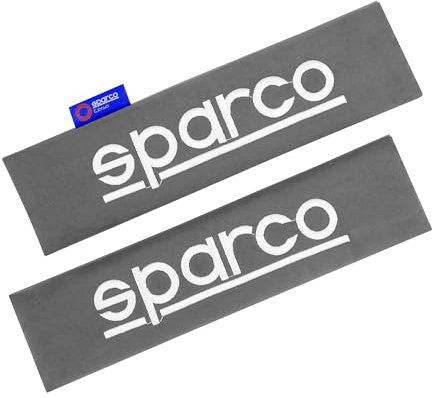 SPARCO Gurtschoner Gurtpolster Sicherheitsgurt Gurtschutz Autogurt Grau 2x