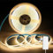 ShineBurky 24V COB LED Strip Warmweiß, 10M LED Streifen Dimmbar LED Strip Light Flexibel für TV Hintergrundbeleuchtung Küche Schlafzimmer Deko (Inklusive Netzteil)