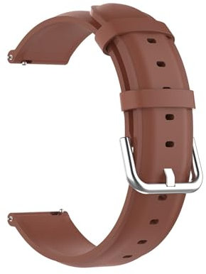 Lederarmband Kompatibel mit Fossil Q Wander Armbänder Leder Ersatzarmband Verstellbare Uhrenarmband für Fossil Q Wander Smartwatch, Damen Herren, Braun