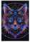 YTPONBCSTUG , Leinwandbilder Mit, Neon-Fuchs Motiv Kunstdruck-Moderne Wandbild Für Badezimmer Wohnzimmer Wanddekoration 24x36inch(60x90cm)
