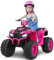 COSTWAY 24V Quad Elettrico per Bambini, Macchina Elettrica Cavalcabile con Musica Radio Luci a LED, Avvio Lento, Velocità Fino a 5km/h, per Bambini 3-8 Anni (Rosa)