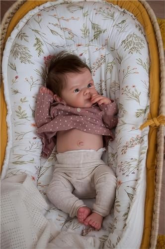 Anano Full Silicone Reborn Baby Dolls Realistic Babies for Girls 18 Inch Real Baby Dolls That Look Real Life Newborn Baby Reborn Dolls Silicone Full Body Lifelike Reborn Toddler Dolls