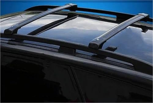 Dachträger Für Dacia Für Duster Für DUSTRT 2018-2022 Aluminium Legierung Seite Bars Kreuz Schienen Dach Rack Gepäck Last 200KG Relingträger(Schwarz)