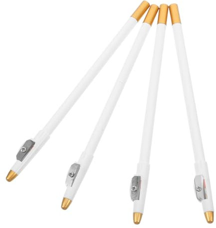 EPIGEIST 4stücke Teiliges Set Weißer Bartfüllstift Mit Integriertem Anspitzer Für Präzises Bart Und Augenbrauenstyling Wasserfest Und Schweißresistent Für Männer Und