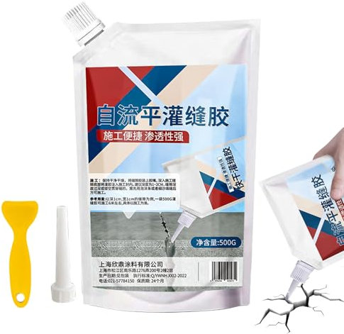 Relleno De Grietas De Cemento - Relleno De Grietas De Concreto Impermeable | Adhesivo De Sellado De Hormigón De Servicio Pesado Decryación Rápida Para La Pasarela De La Entrada De Patio (Gris)