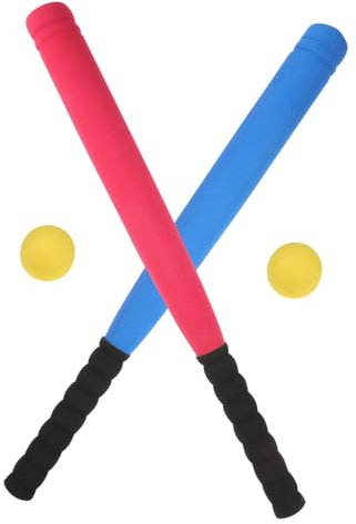 Kisangel 1 Set Mazza da baseball per pipistrelli di base pratica giocattoli per da baseball giocattolo sportivo all'aperto Spugna ad alta densità (eva) rosso Colore Casuale