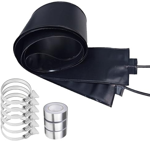 agreilduite Flexible Beheizte Schneeschmelzmatten, Dachheizband für Gebogene Dachrinnen/Fallrohre, 12 × 75–760 cm Elektrische Heizmatte für den Außenbereich mit Installationssatz,500cm/16.4ft