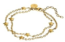 Purelei Star Armband – wasserfest & verstellbar | Doppelt gearbeitete Edelstahlkette mit kleinen Sternen | 14K/18K Vergoldung | Symbol für Verbindung & Gemeinschaft
